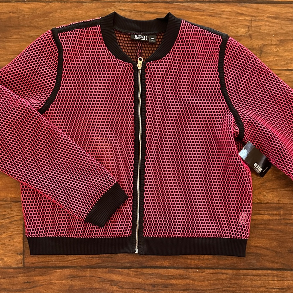 a.n.a Pink and Black Kids Blazer